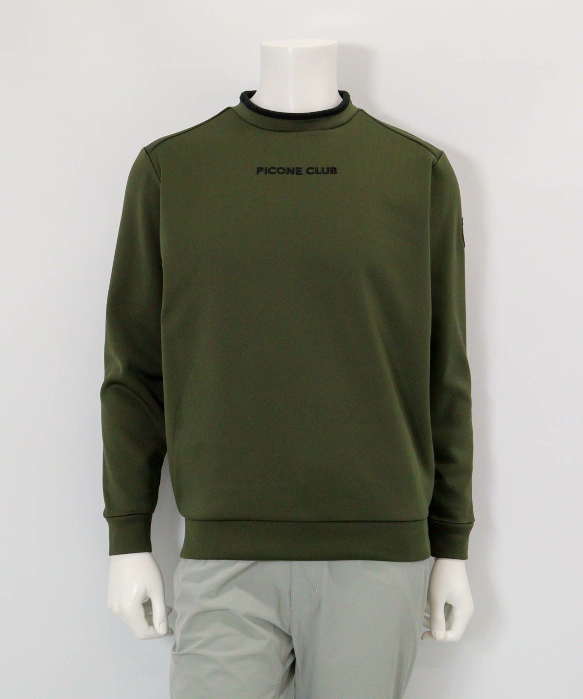 【メンズ】裏起毛ジャージープルオーバー（カーキ）