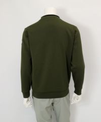 【メンズ】裏起毛ジャージープルオーバー後（カーキ）