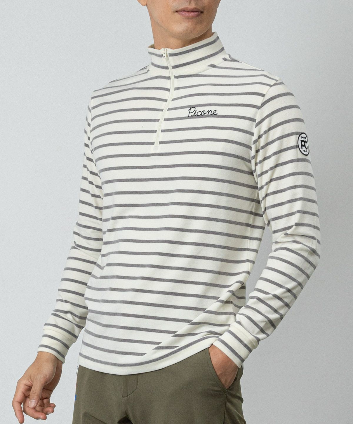 モデル着用画像(ホワイト×グレー)