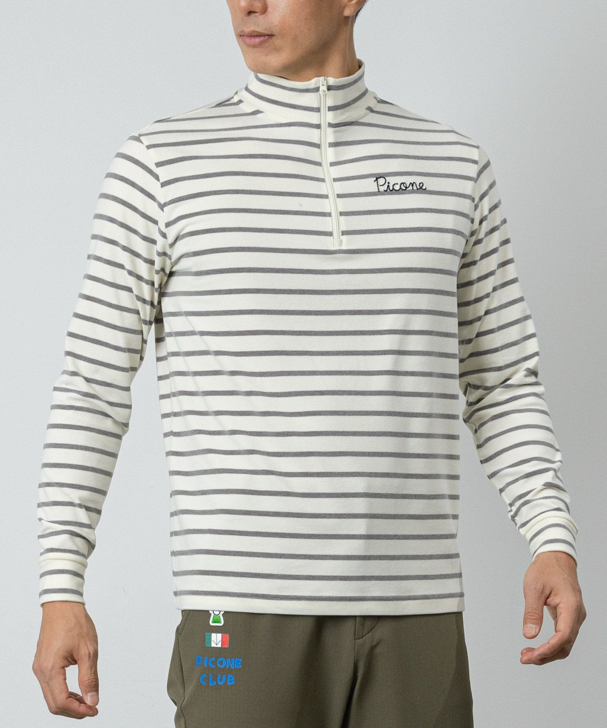 モデル着用画像(ホワイト×グレー)