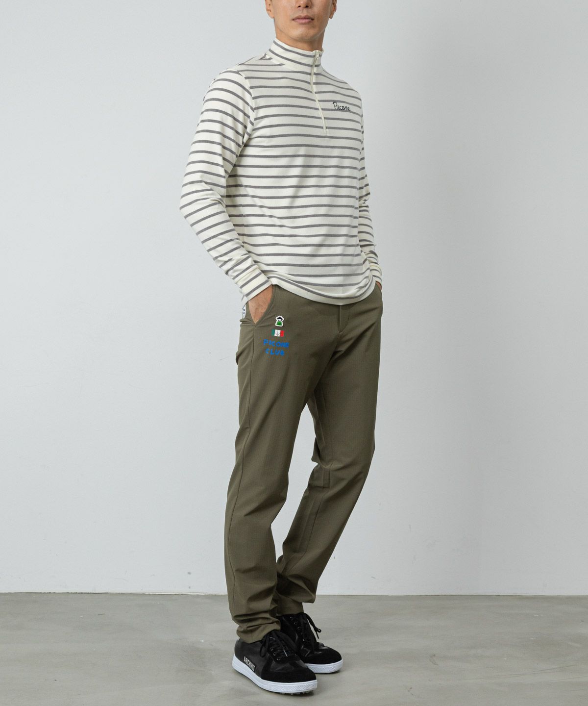 モデル着用画像(ホワイト×グレー)