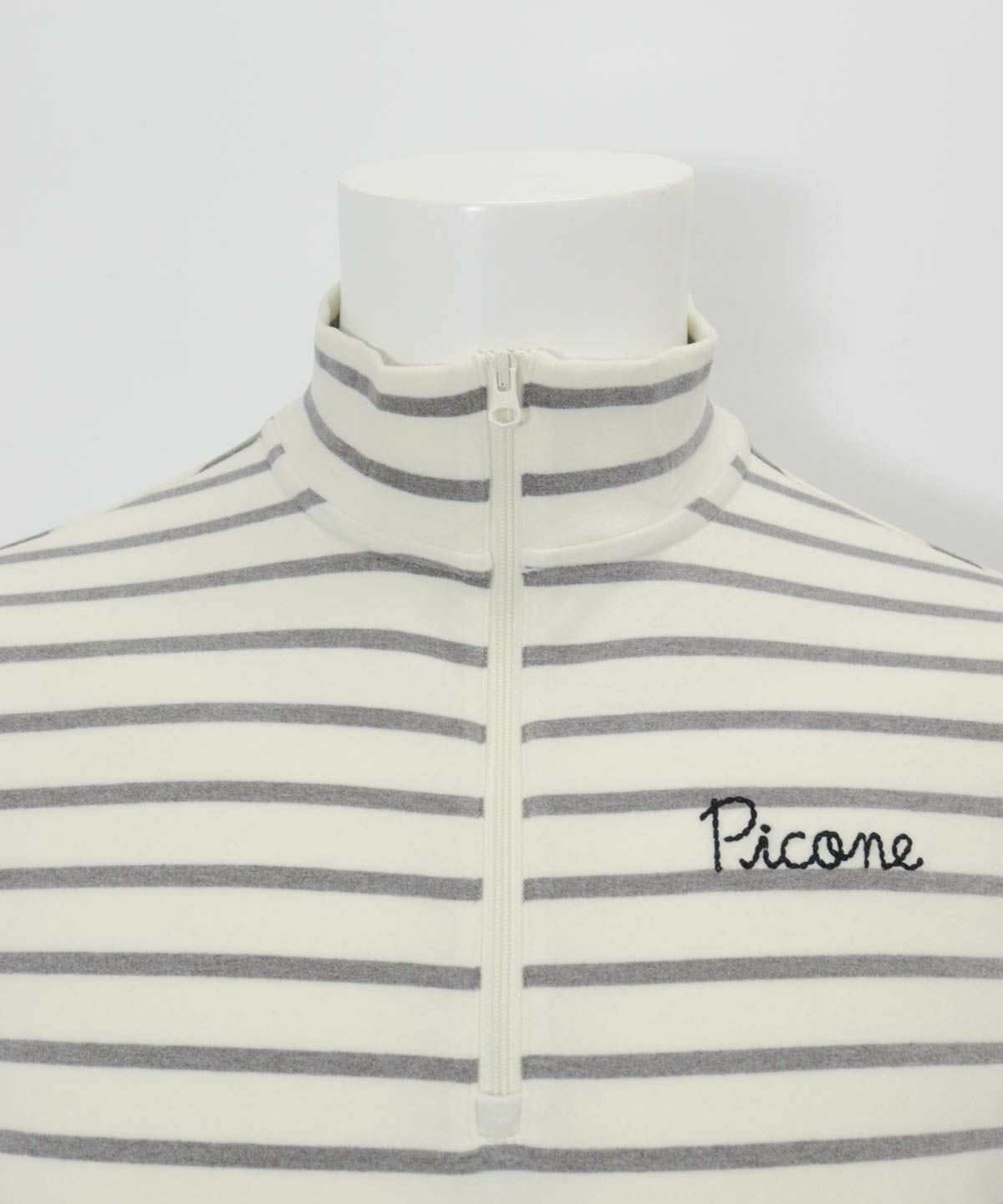 首元部分（ホワイト×グレー）