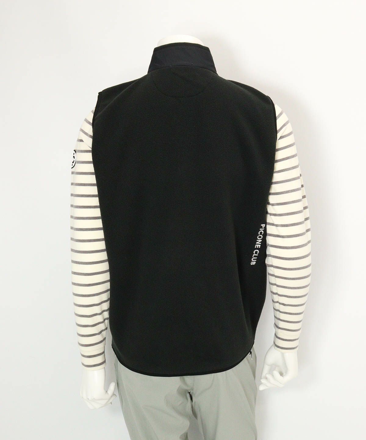 制電フリースジップベスト(ブラック)後ろ