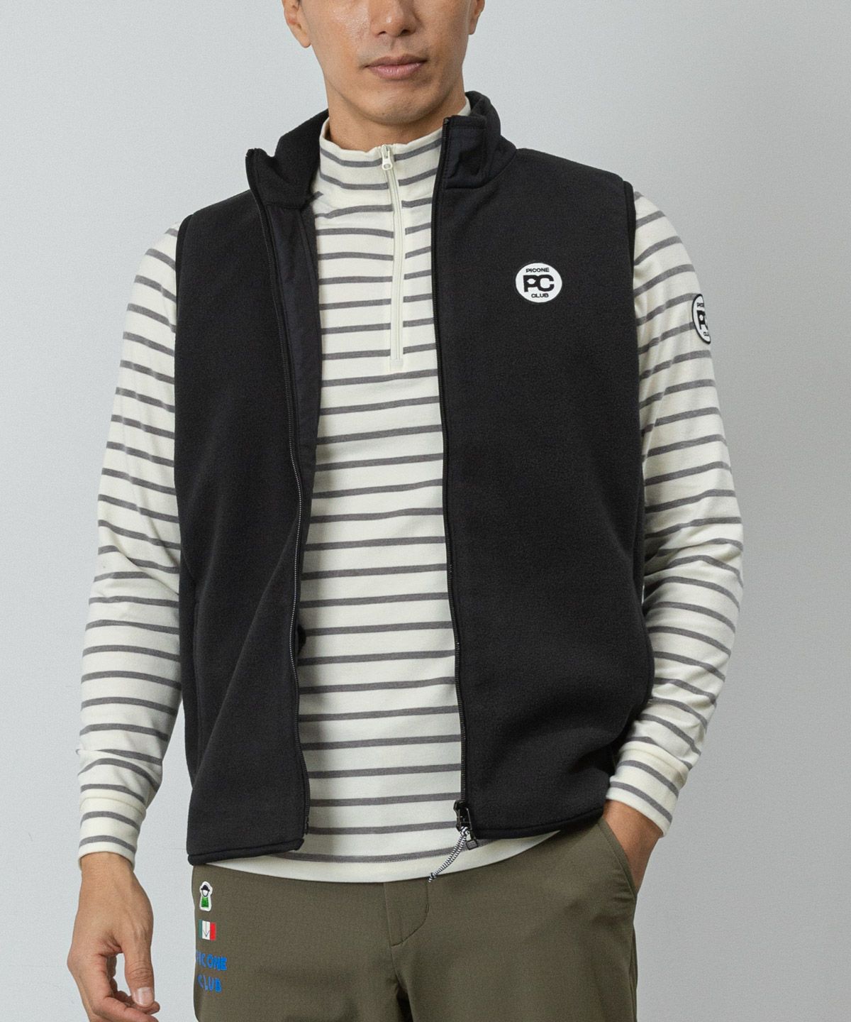 メンズ】制電フリースジップベスト|ピッコーネクラブ - ゴルフウェアや