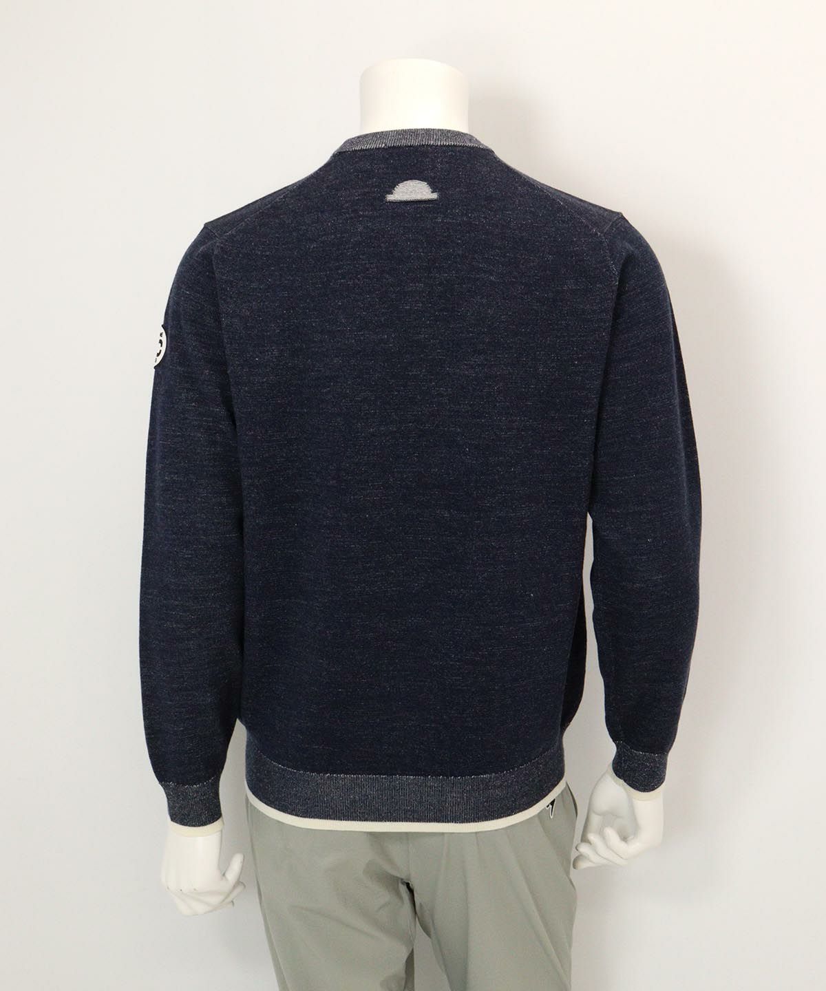 ウール混スウェット風ニット(ネイビー)後ろ