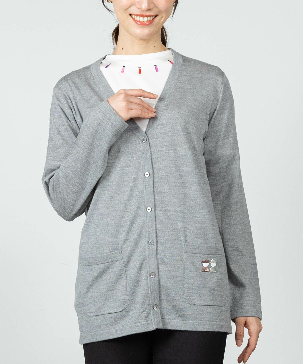 モデル着用画像（ライトグレー）