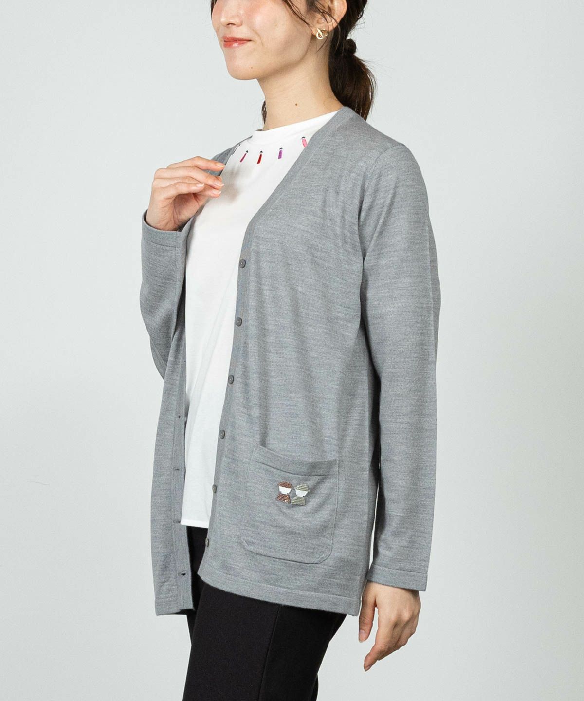 モデル着用画像（ライトグレー）