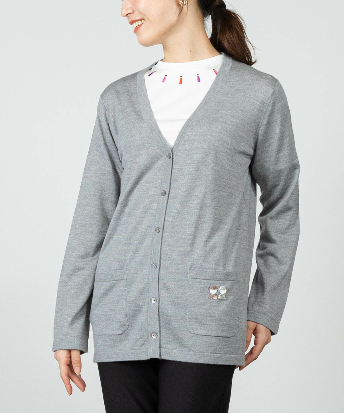 モデル着用画像（ライトグレー）