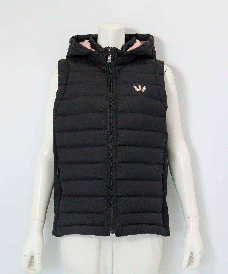 【オンラインストア・店舗限定商品】サイド切替ダウンベスト（ブラック）