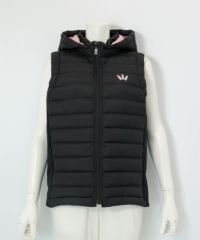 【オンラインストア・店舗限定商品】サイド切替ダウンベスト（ブラック）