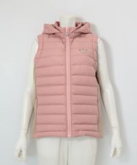【オンラインストア・店舗限定商品】サイド切替ダウンベスト（ピンク）
