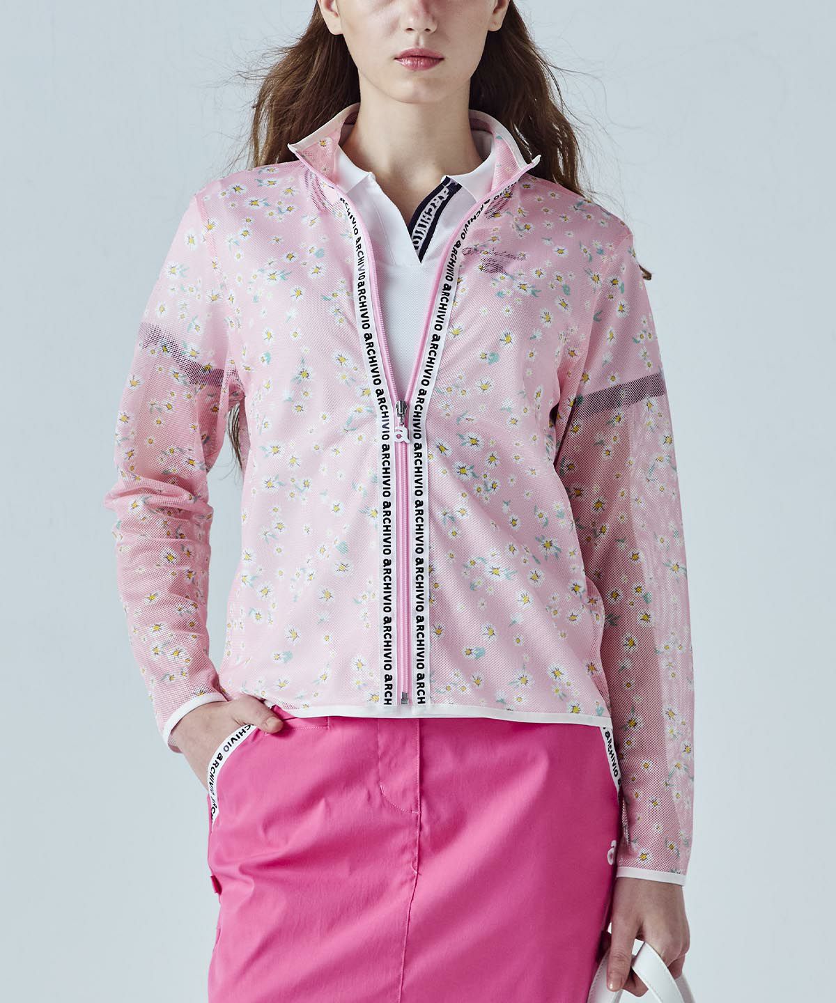 メッシュ花柄ブルゾン|アルチビオ - ゴルフウェアや婦人服通販