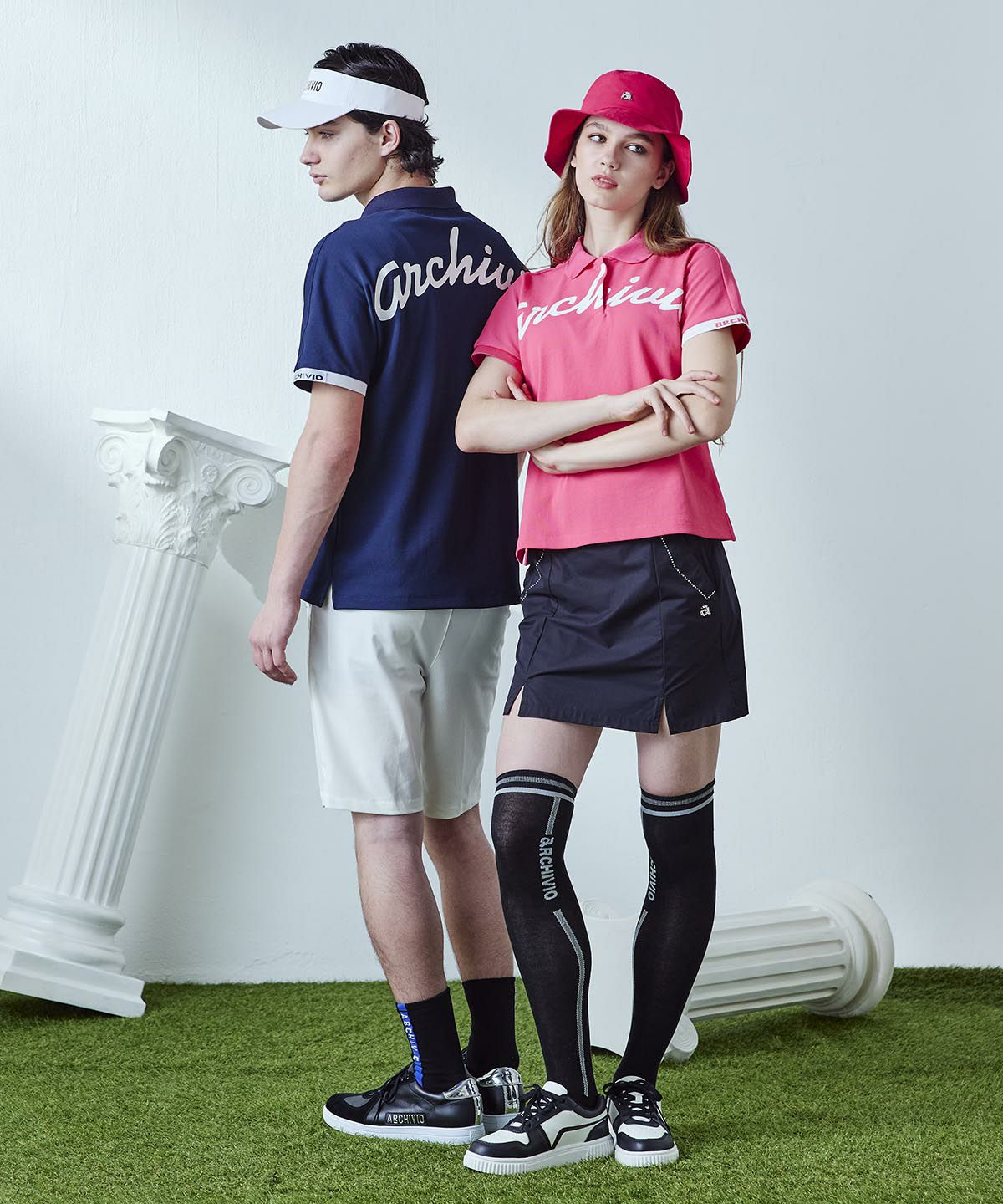 モデル着用画像(ホワイト×ブラック)