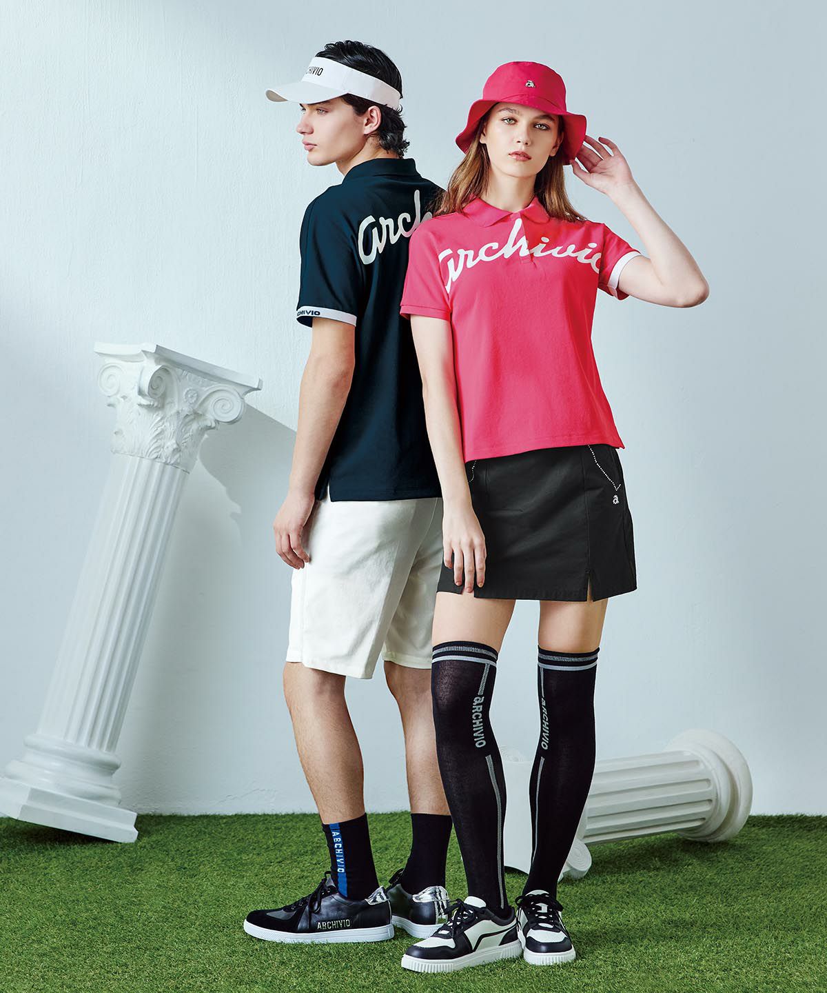 モデル着用画像(ホワイト×ブラック)