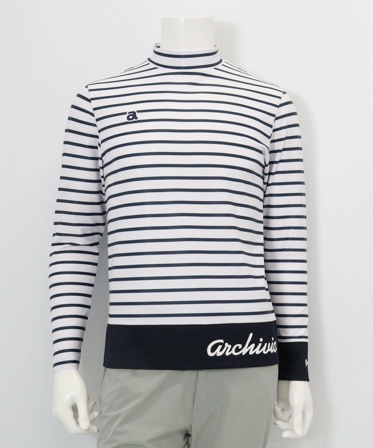 メンズ】ボーダーモックネックプルオーバー|アルチビオ - ゴルフウェア