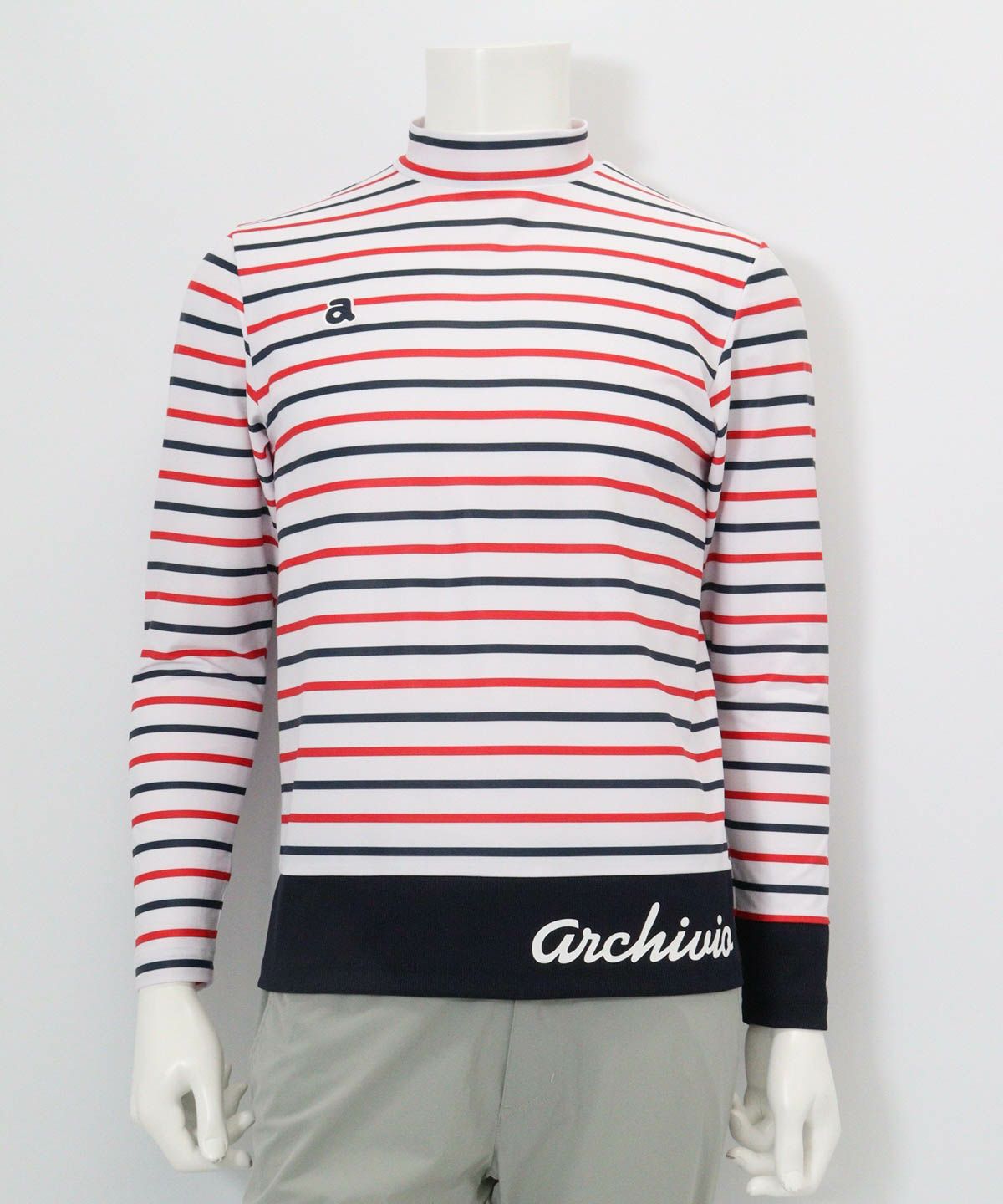 アルチビオ ボーダーハイネックプルオーバー 長袖 40サイズ メンズ】ボーダーモックネックプルオーバー|アルチビオ - ゴルフウェア