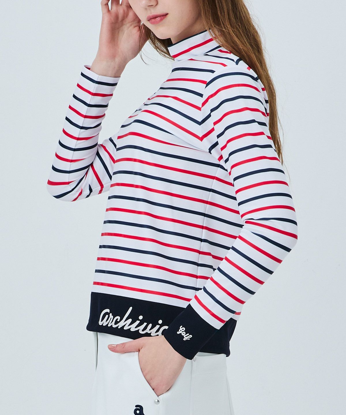 マリン釦ボーダープルオーバー|アルチビオ - ゴルフウェアや婦人服通販