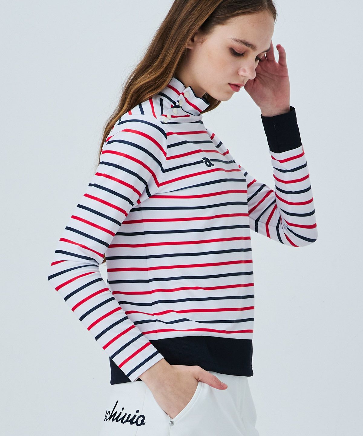 マリン釦ボーダープルオーバー|アルチビオ - ゴルフウェアや婦人服通販