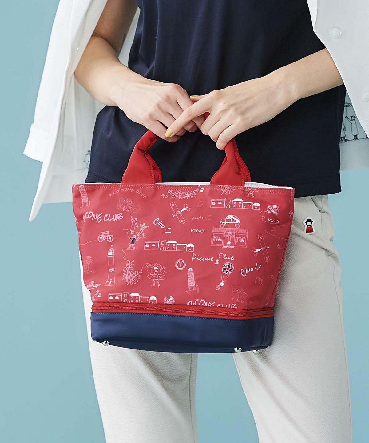 保冷ポケット付き総柄カートバッグ|ピッコーネクラブ - ゴルフウェアや