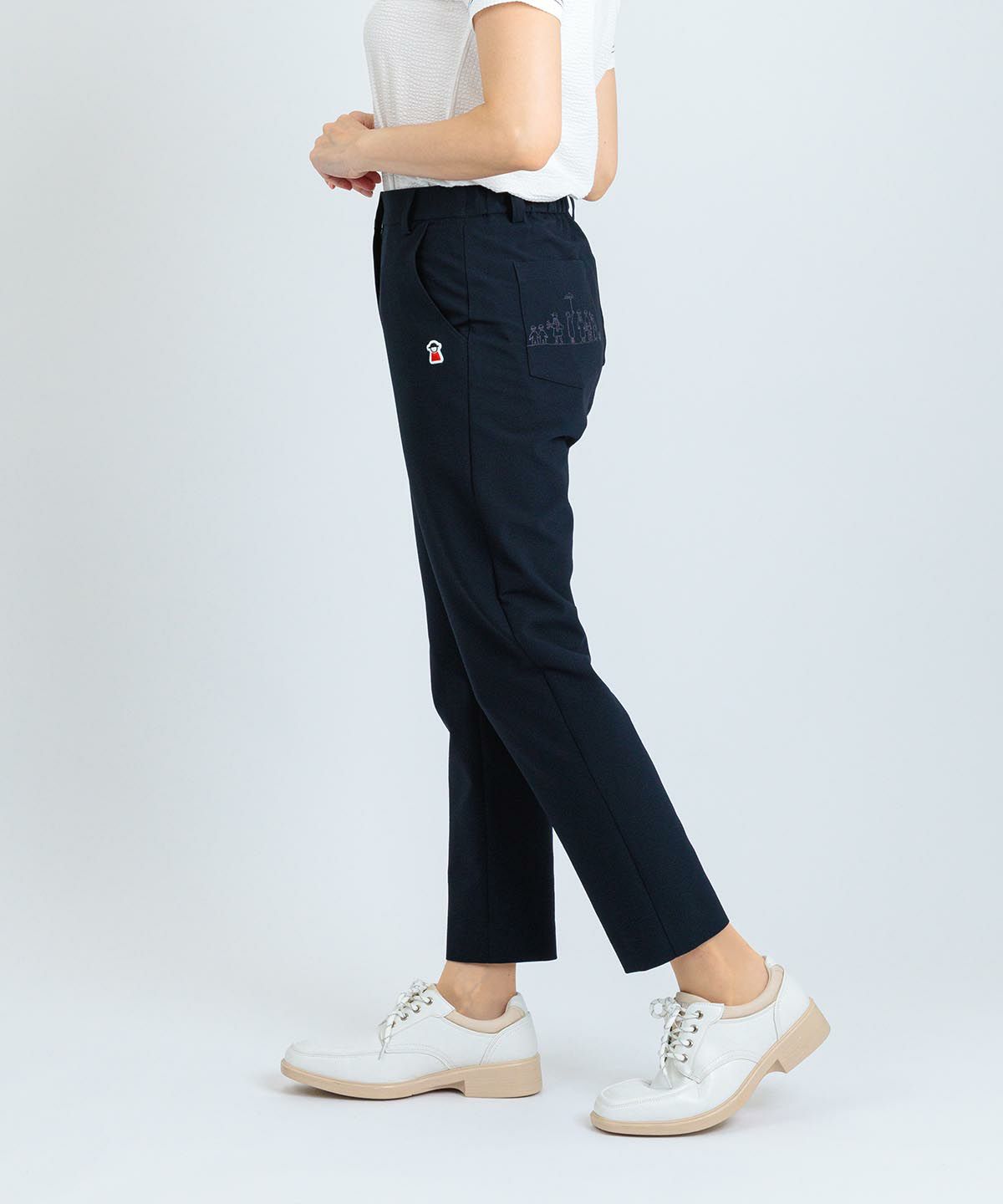 速乾サッカー地バック刺繍パンツ|ピッコーネクラブ - ゴルフウェアや