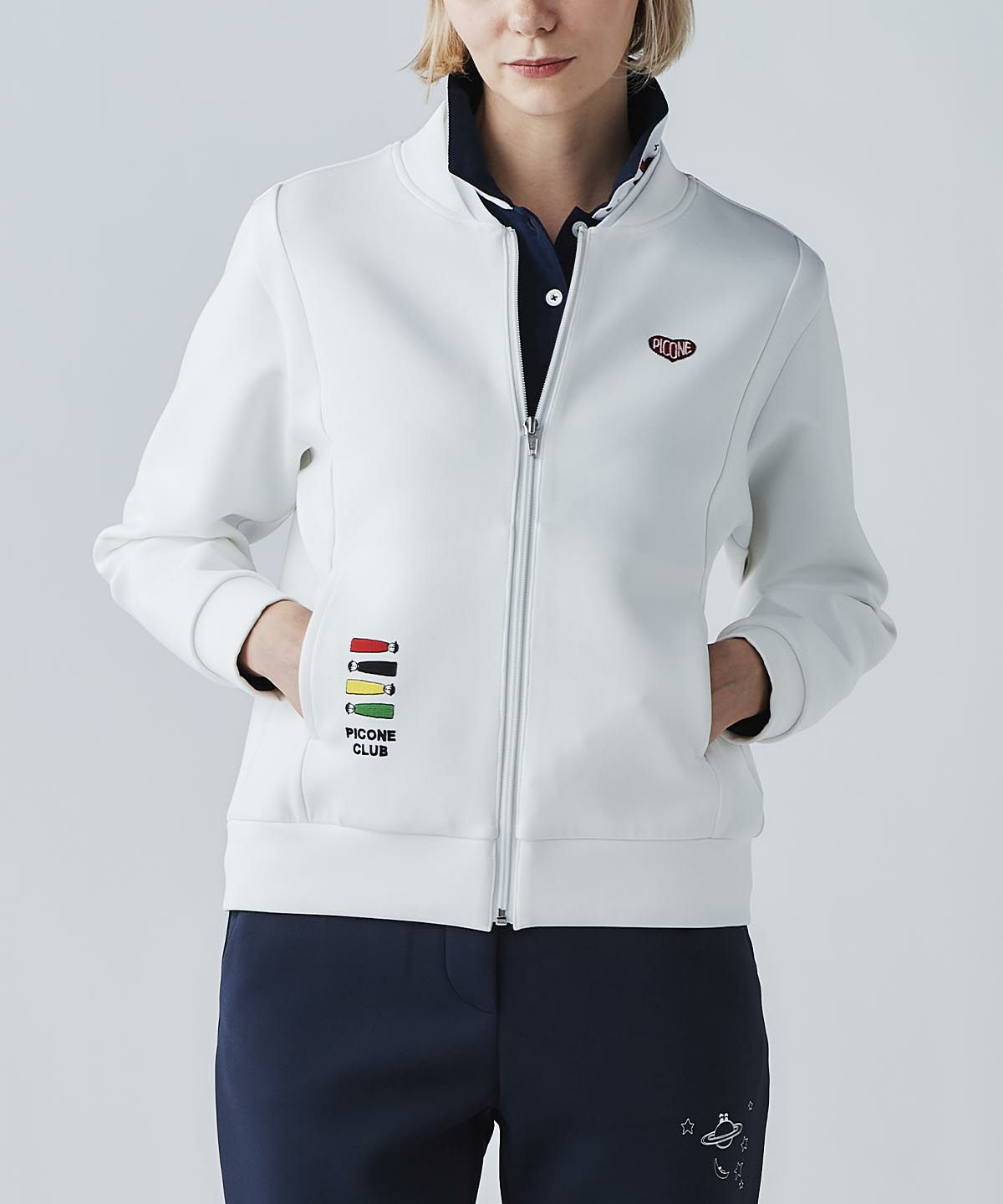 ポイント刺繍ダンボールブルゾン|ピッコーネクラブ - ゴルフウェアや