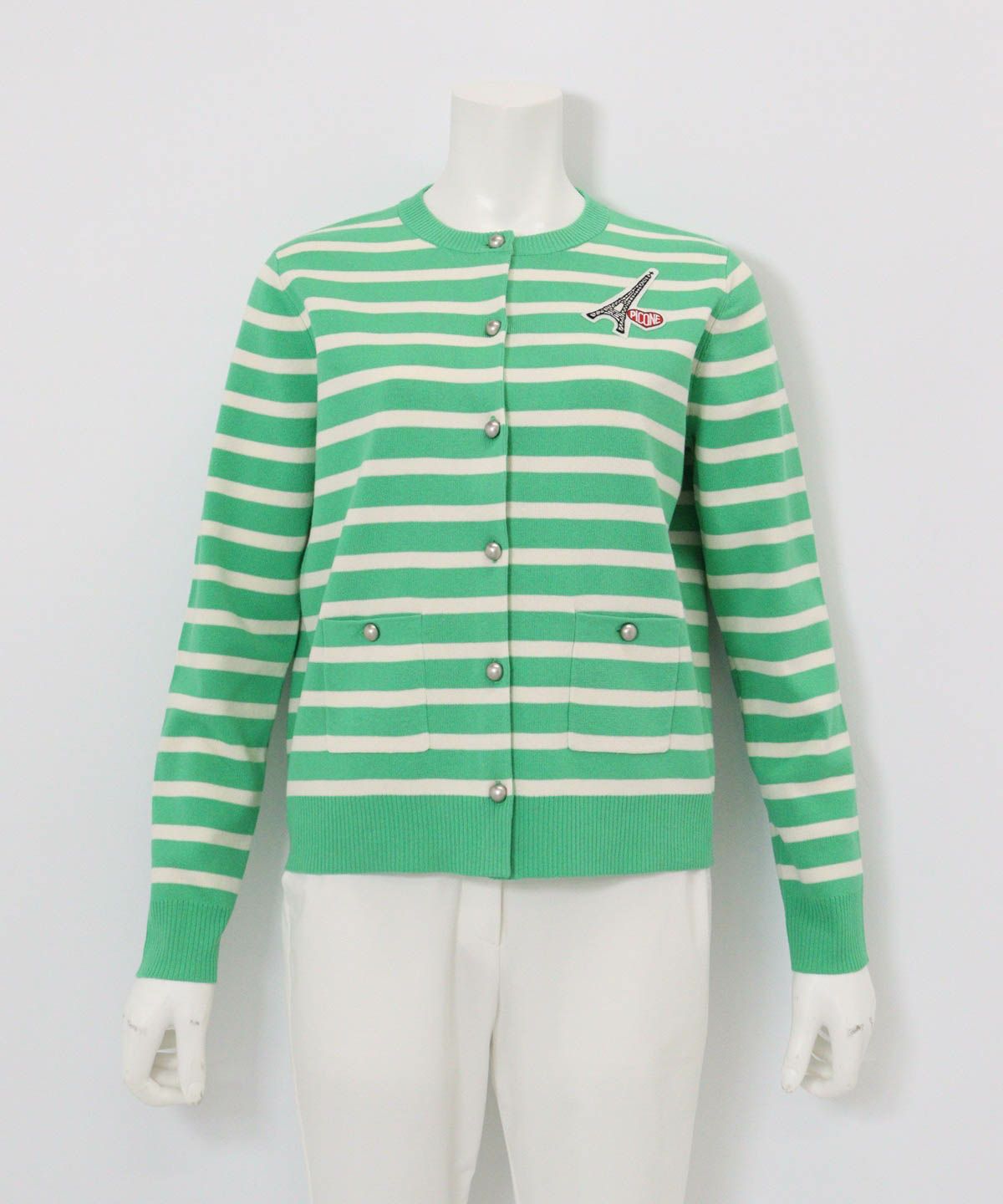 コットン混ボーダーニットカーディガン|ピッコーネクラブ - ゴルフ