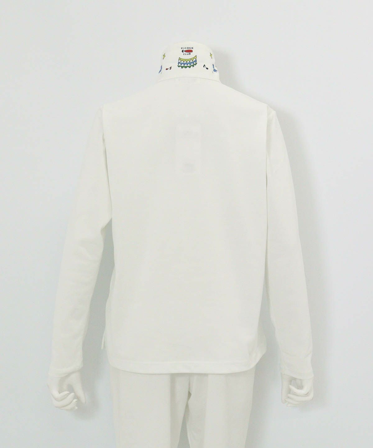 襟裏プリントUV速乾長袖ポロシャツ|ピッコーネクラブ - ゴルフウェアや