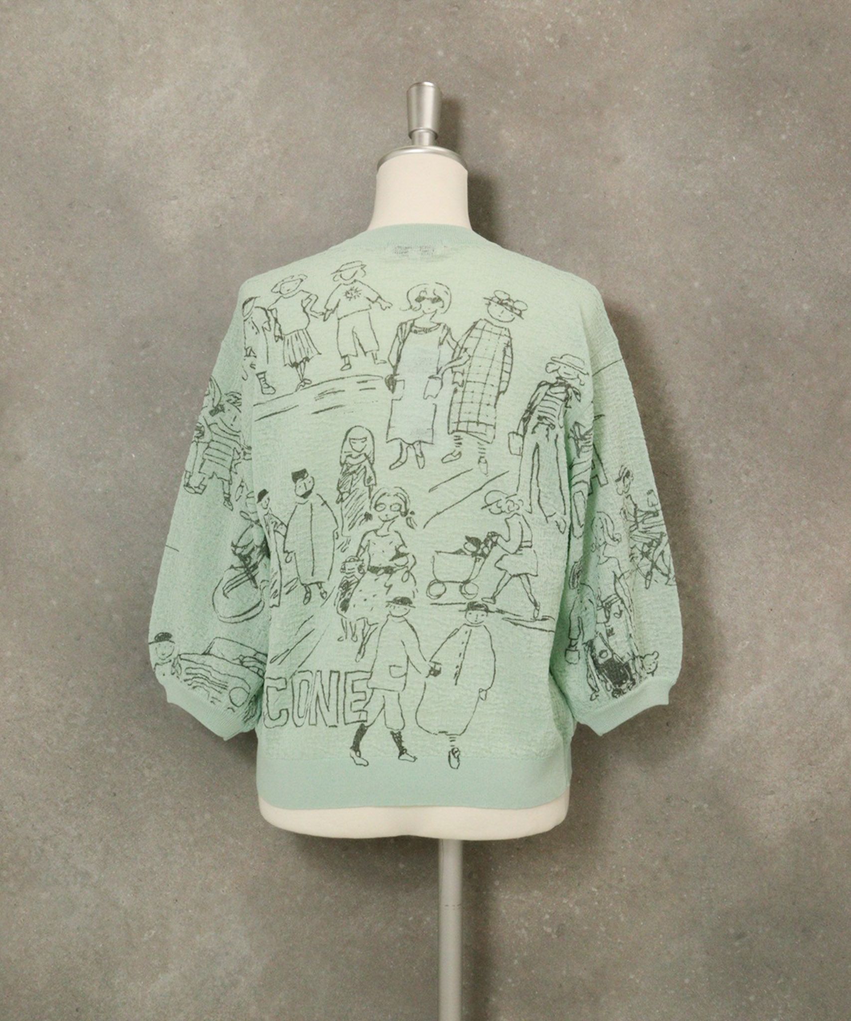 コットン混七分袖イラストニット|スタジオピッコーネ - ゴルフウェアや